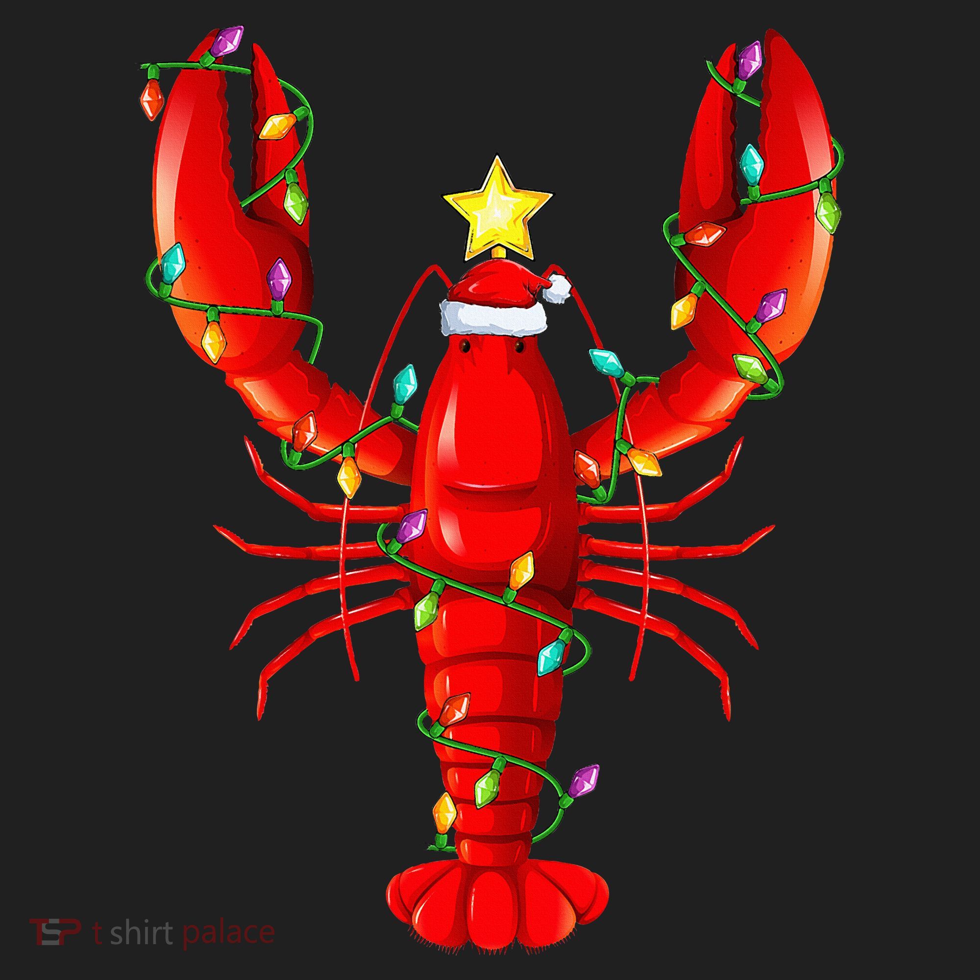 Lobster Lighting Xmas Tree Matching Lobster Christmas Hat