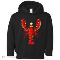 Lobster Lighting Xmas Tree Matching Lobster Christmas Toddler Hoodie thumb 0