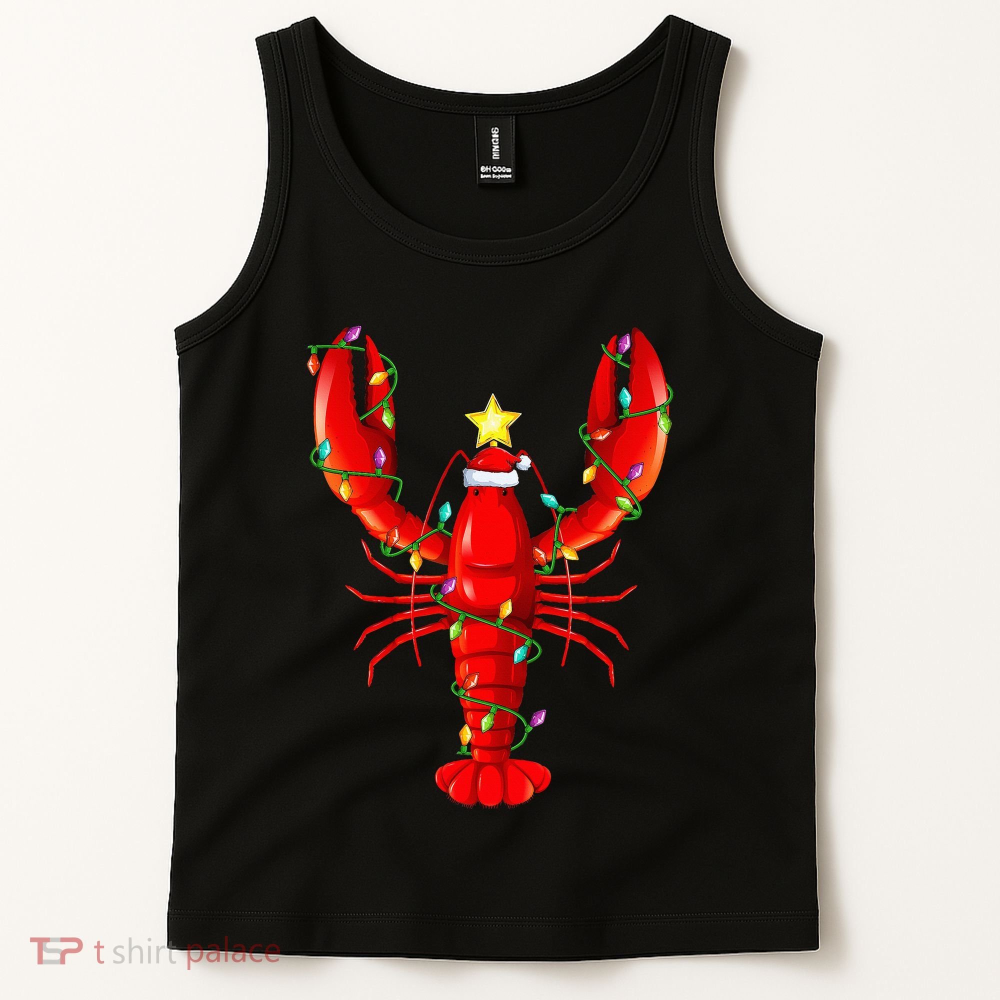 Lobster Lighting Xmas Tree Matching Lobster Christmas Tank Top