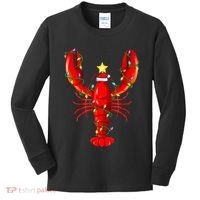 Lobster Lighting Xmas Tree Matching Lobster Christmas Kids Long Sleeve Shirt thumb 0