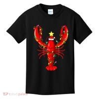 Lobster Lighting Xmas Tree Matching Lobster Christmas Kids T-Shirt thumb 0