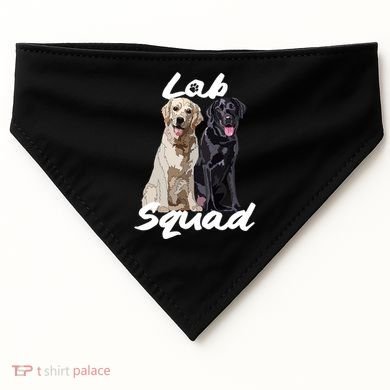 Labrador Lover Yellow Black Lab Squad Lab Mom Dad Cute Gift USA-Made Doggie Bandana