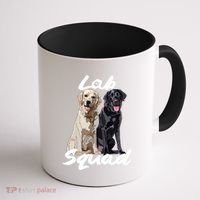 Labrador Lover Yellow Black Lab Squad Lab Mom Dad Cute Gift Coffee Mug thumb 1