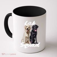 Labrador Lover Yellow Black Lab Squad Lab Mom Dad Cute Gift Coffee Mug thumb 0