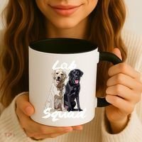 Labrador Lover Yellow Black Lab Squad Lab Mom Dad Cute Gift Coffee Mug thumb 3