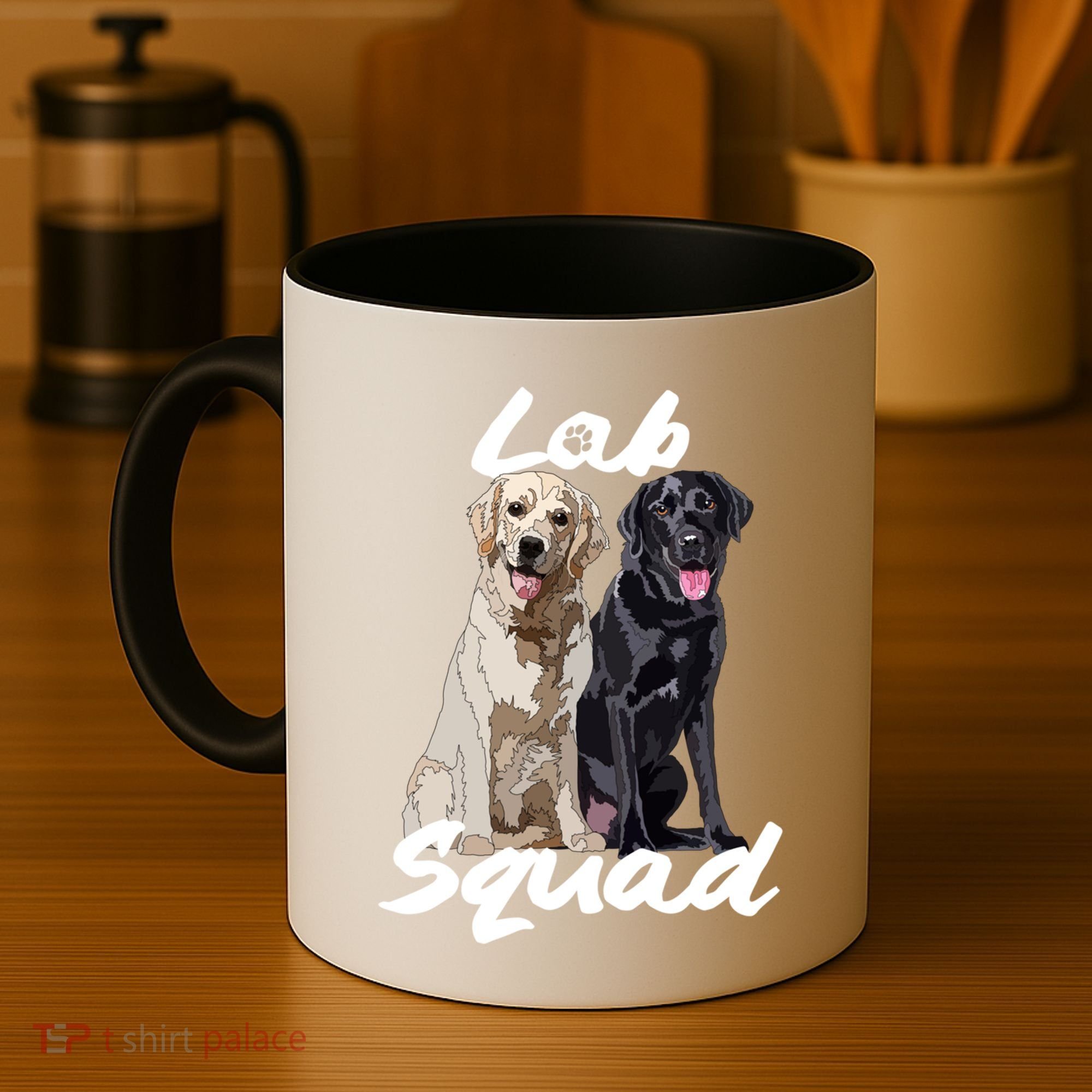 Labrador Lover Yellow Black Lab Squad Lab Mom Dad Cute Gift Coffee Mug
