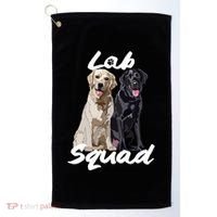 Labrador Lover Yellow Black Lab Squad Lab Mom Dad Cute Gift Golf Towel thumb 0