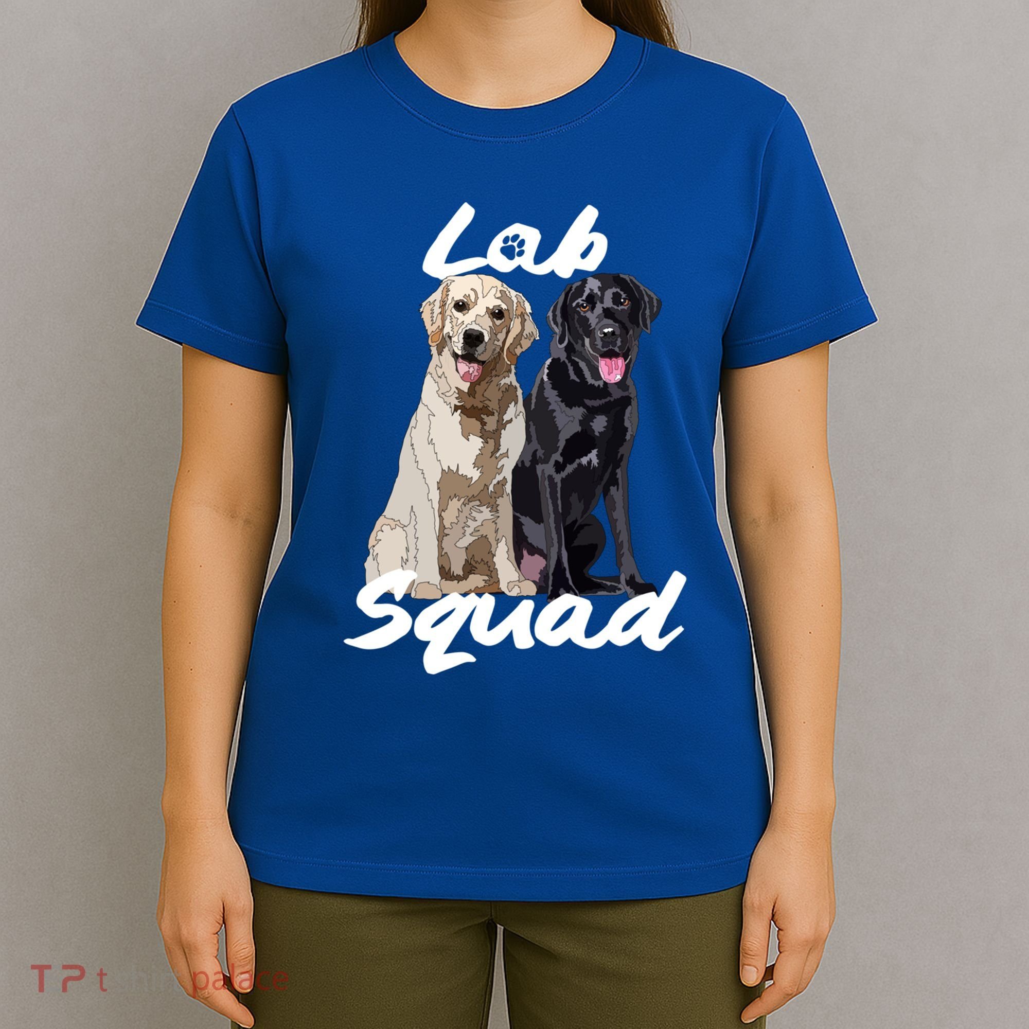 Labrador Lover Yellow Black Lab Squad Lab Mom Dad Cute Gift T-Shirt