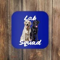 Labrador Lover Yellow Black Lab Squad Lab Mom Dad Cute Gift Coaster thumb 0