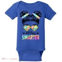 Little Miss 100 Days Smarter 100 Days Of School Teacher Gift Baby Bodysuit thumb 0