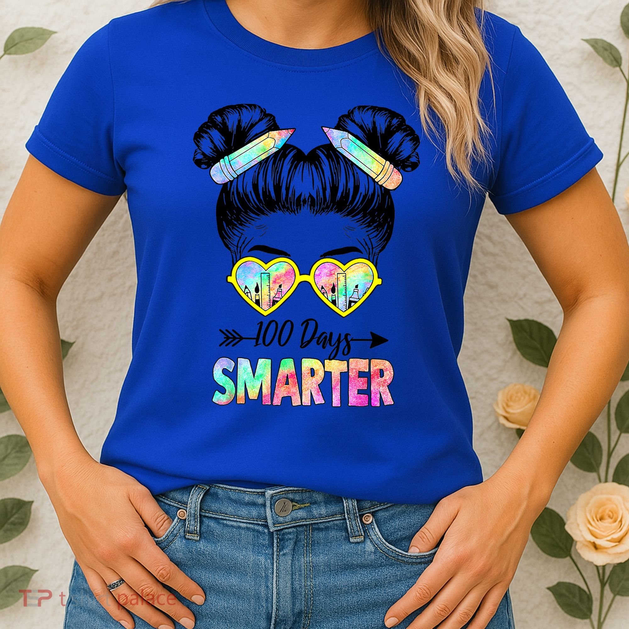 Little Miss 100 Days Smarter 100 Days Of School Teacher Gift Women's T-Shirt