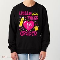 Little Miss 1st Grader 1st Grade Girl First Day Of School Women's Sweatshirt thumb 0