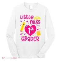 Little Miss 1st Grader 1st Grade Girl First Day Of School Long Sleeve Shirt thumb 0