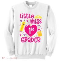 Little Miss 1st Grader 1st Grade Girl First Day Of School Sweatshirt thumb 0