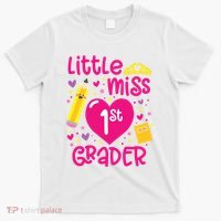 Little Miss 1st Grader 1st Grade Girl First Day Of School T-Shirt thumb 0