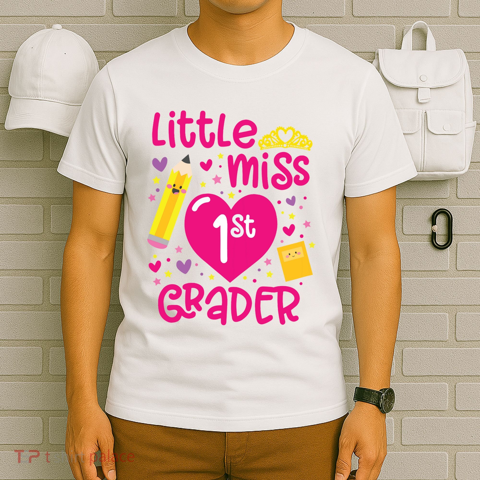 Little Miss 1st Grader 1st Grade Girl First Day Of School T-Shirt