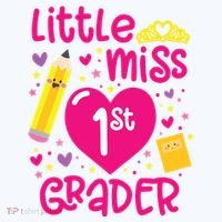 Little Miss 1st Grader 1st Grade Girl First Day Of School T-Shirt thumb 7