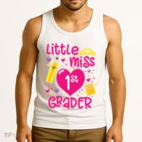Little Miss 1st Grader 1st Grade Girl First Day Of School Tank Top thumb 3
