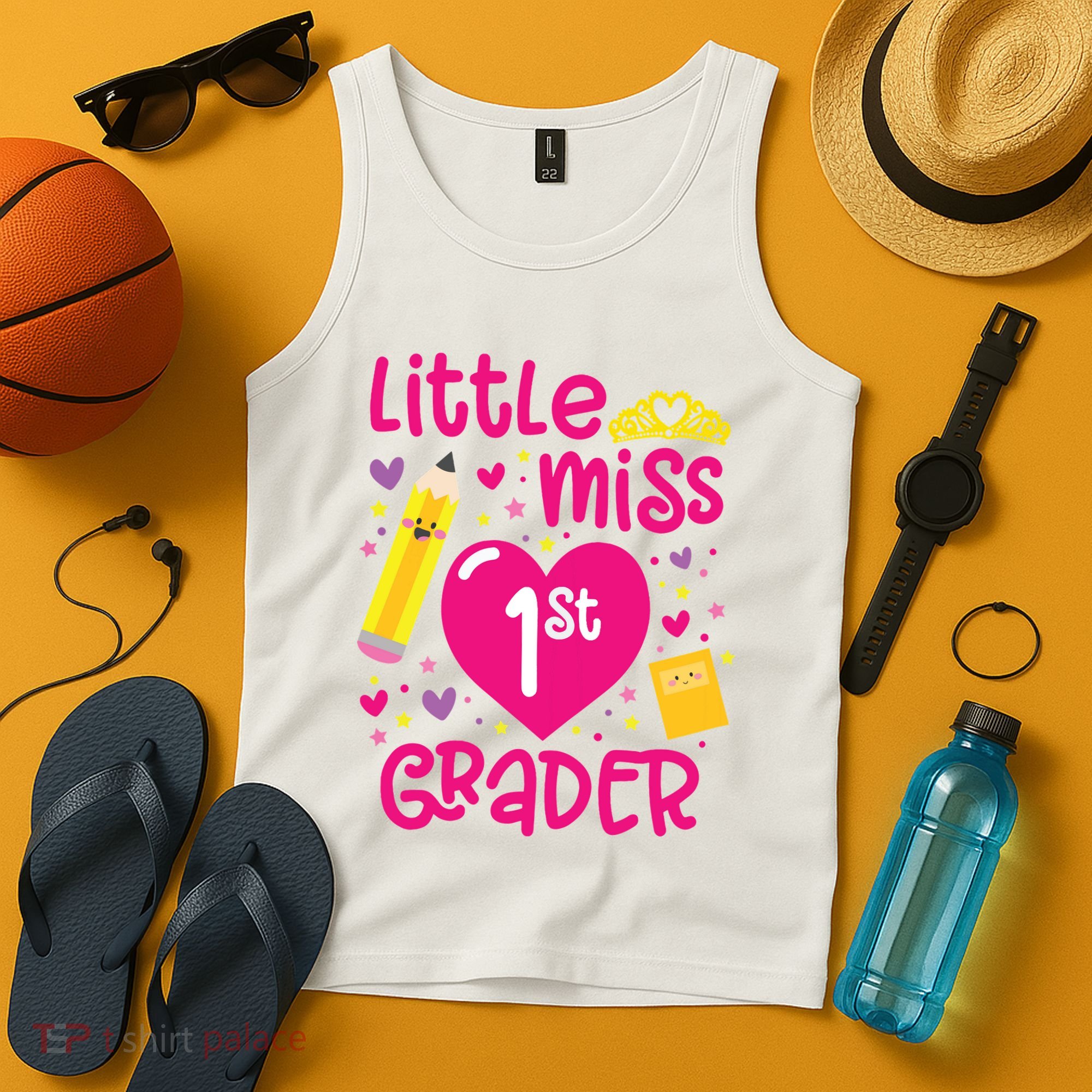 Little Miss 1st Grader 1st Grade Girl First Day Of School Tank Top