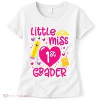 Little Miss 1st Grader 1st Grade Girl First Day Of School Women's T-Shirt thumb 0