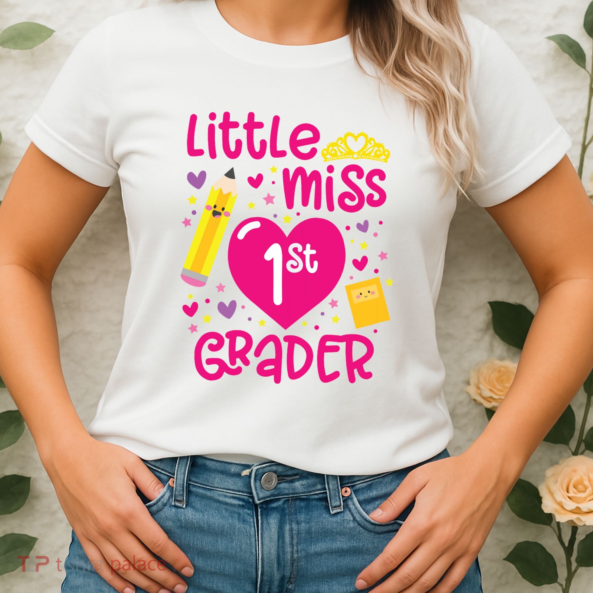 Little Miss 1st Grader 1st Grade Girl First Day Of School Women's T-Shirt