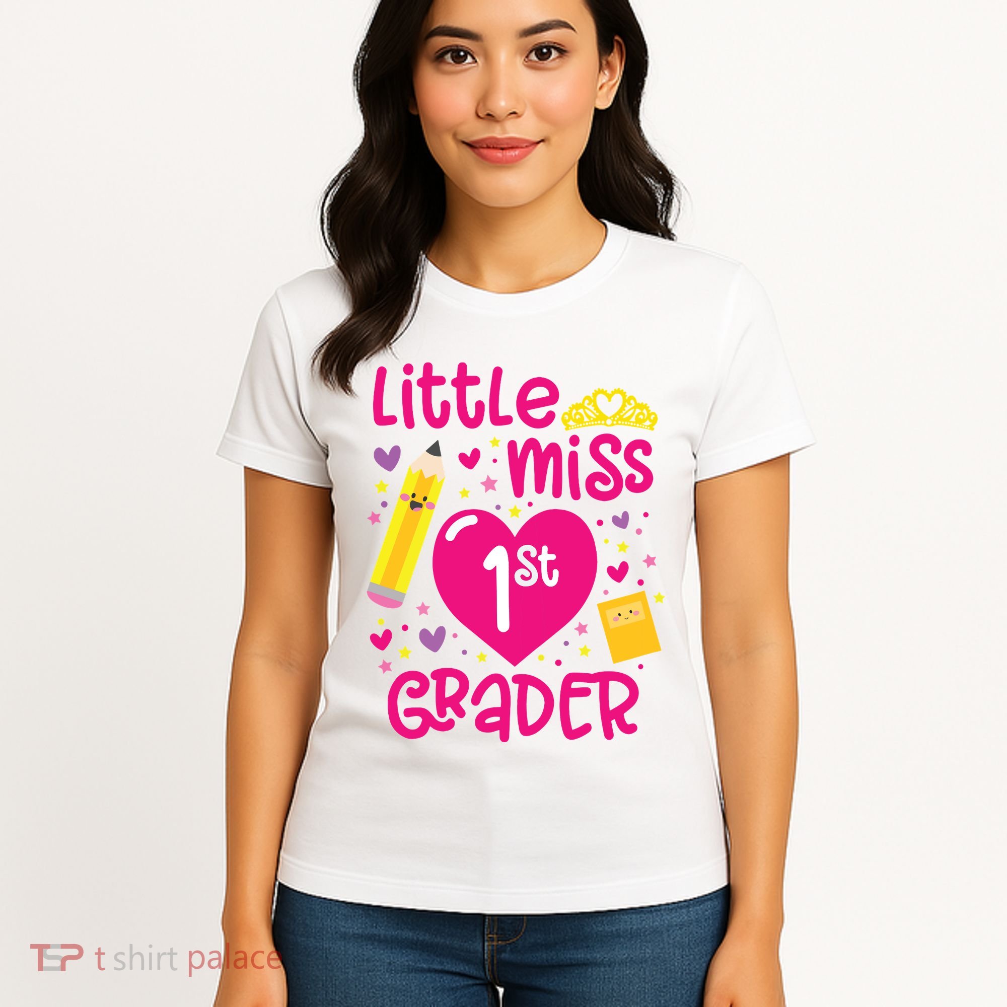 Little Miss 1st Grader 1st Grade Girl First Day Of School Women's T-Shirt