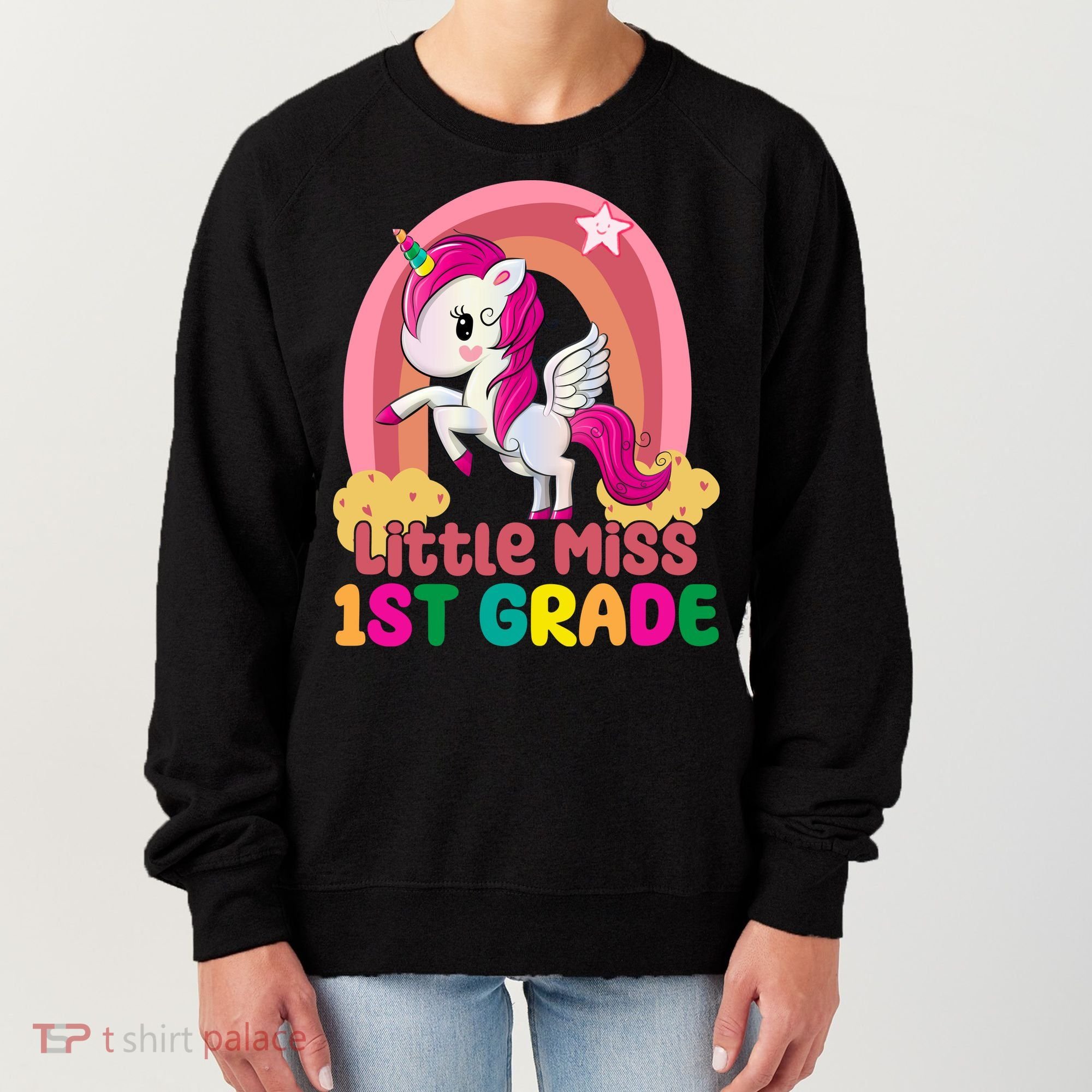 Little Miss 1st Grade Rainbow Unicorn Women's Sweatshirt