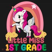 Little Miss 1st Grade Rainbow Unicorn Coaster thumb 2