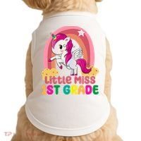 Little Miss 1st Grade Rainbow Unicorn Doggie Tank thumb 0