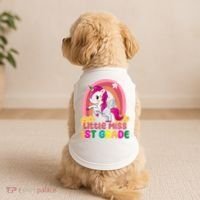 Little Miss 1st Grade Rainbow Unicorn Doggie Tank thumb 2