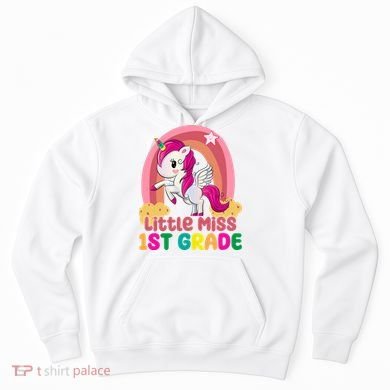 Little Miss 1st Grade Rainbow Unicorn Hoodie