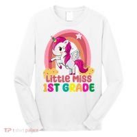 Little Miss 1st Grade Rainbow Unicorn Long Sleeve Shirt thumb 0
