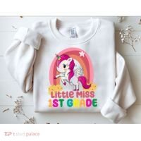 Little Miss 1st Grade Rainbow Unicorn Sweatshirt thumb 2
