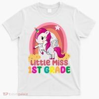 Little Miss 1st Grade Rainbow Unicorn T-Shirt thumb 0