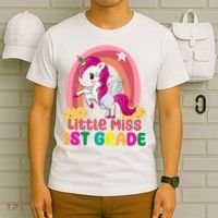 Little Miss 1st Grade Rainbow Unicorn T-Shirt thumb 6