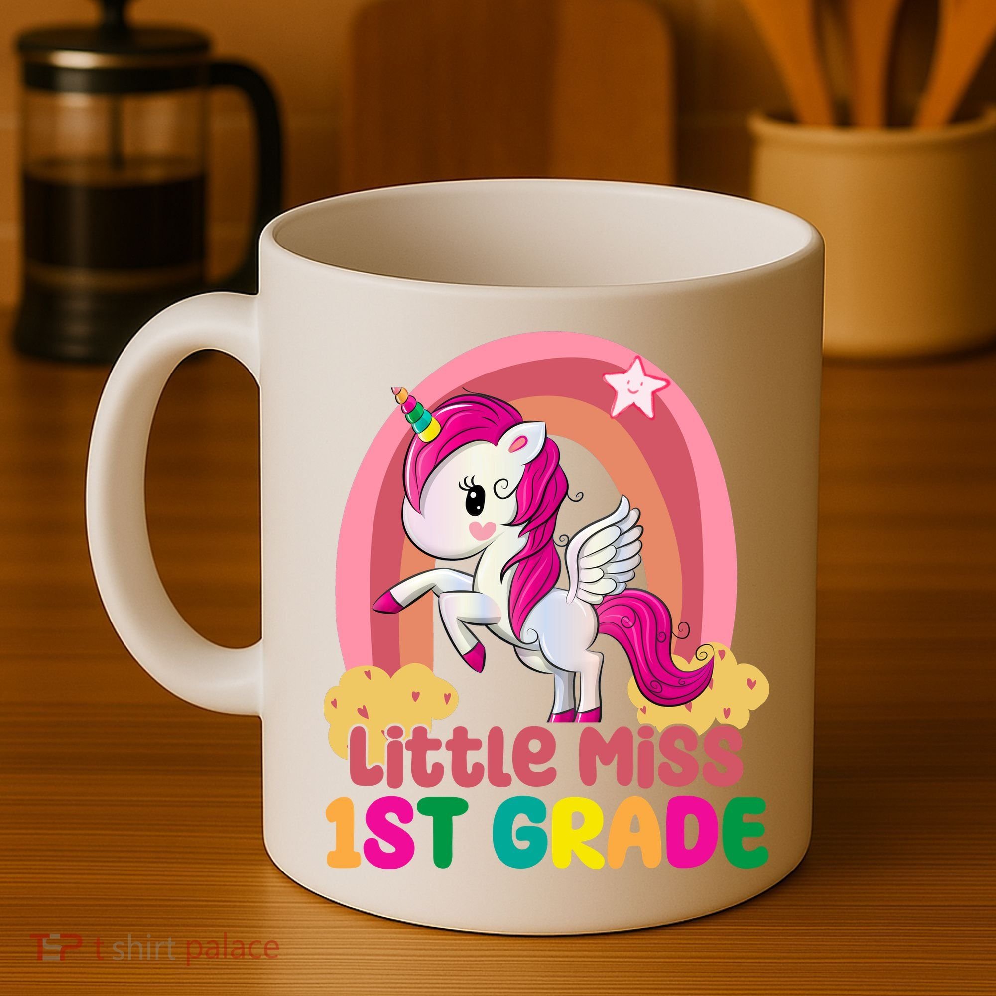 Little Miss 1st Grade Rainbow Unicorn Coffee Mug