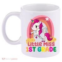 Little Miss 1st Grade Rainbow Unicorn 11oz C Handle Ceramic Mug thumb 2