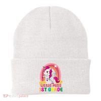 Little Miss 1st Grade Rainbow Unicorn Beanie thumb 0