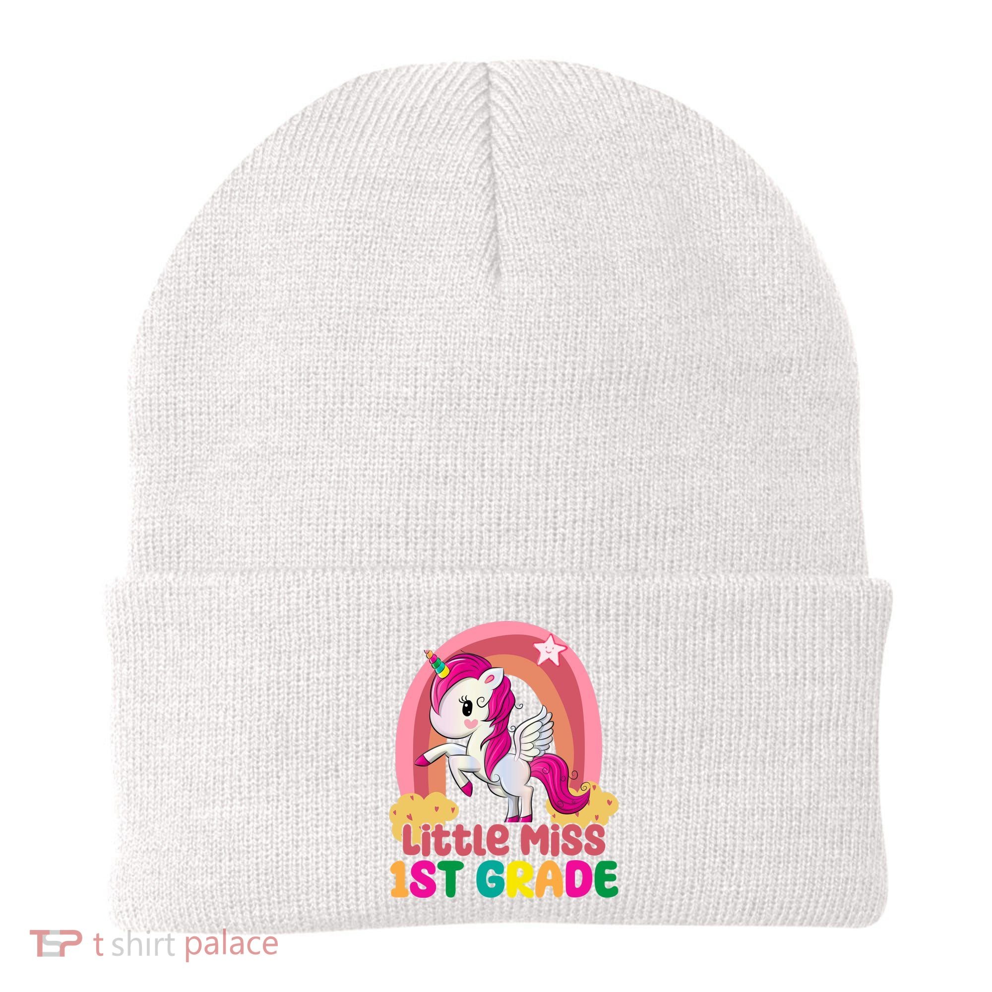 Little Miss 1st Grade Rainbow Unicorn Beanie