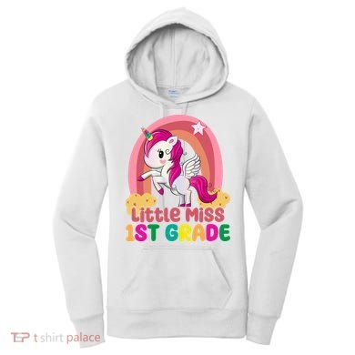 Little Miss 1st Grade Rainbow Unicorn Women's Hoodie