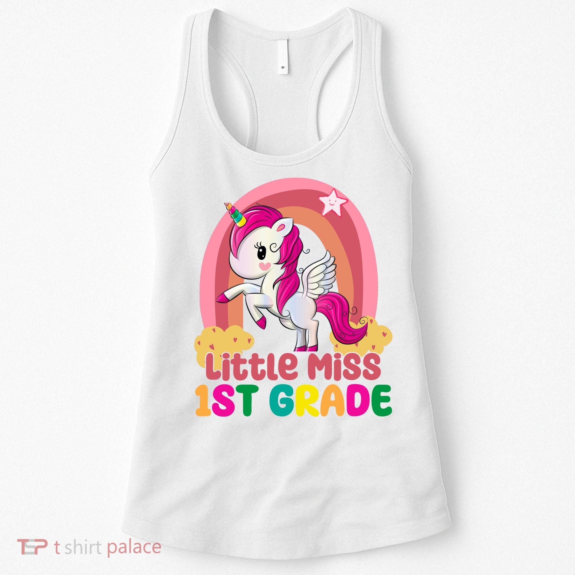 Little Miss 1st Grade Rainbow Unicorn Women's Tank Top