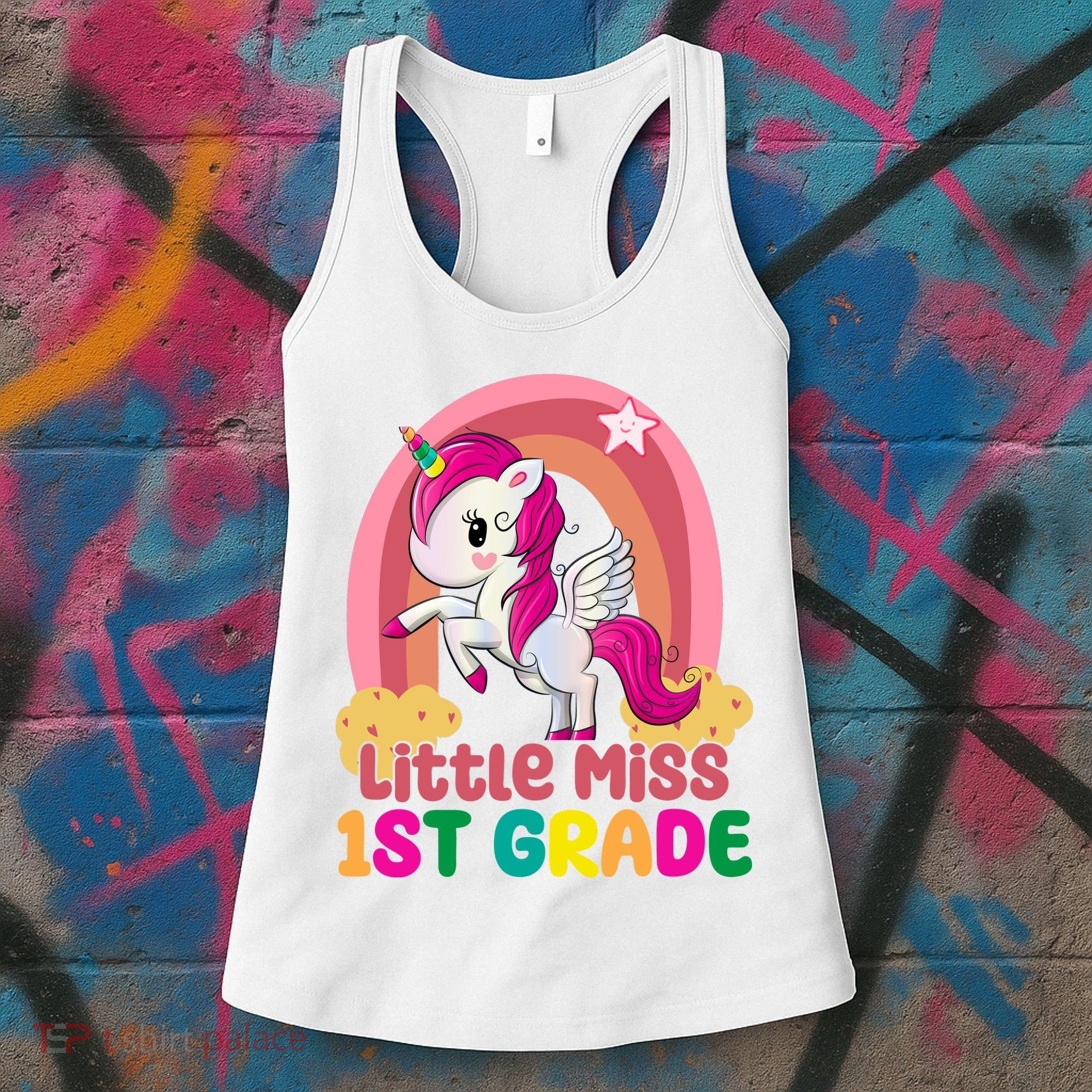Little Miss 1st Grade Rainbow Unicorn Women's Tank Top