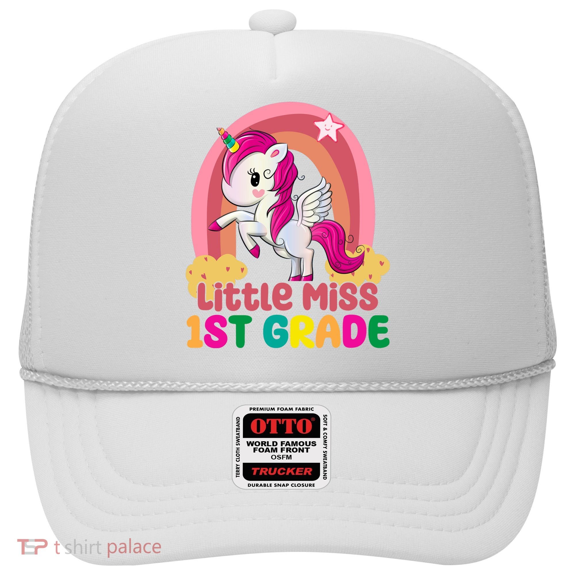 Little Miss 1st Grade Rainbow Unicorn Hat