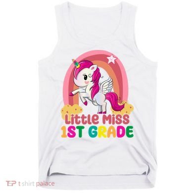 Little Miss 1st Grade Rainbow Unicorn Tank Top