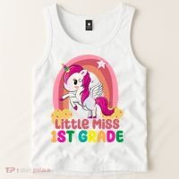 Little Miss 1st Grade Rainbow Unicorn Tank Top thumb 2