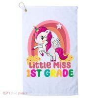 Little Miss 1st Grade Rainbow Unicorn Golf Towel thumb 0