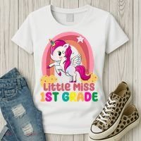 Little Miss 1st Grade Rainbow Unicorn Women's T-Shirt thumb 3
