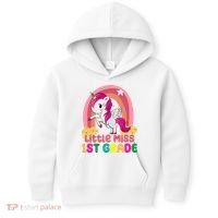 Little Miss 1st Grade Rainbow Unicorn Kids Hoodie thumb 0