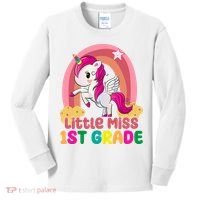Little Miss 1st Grade Rainbow Unicorn Kids Long Sleeve Shirt thumb 0