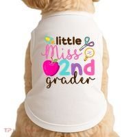 Little Miss 2nd Grade First Day Of Second Grade Cute Doggie Tank thumb 0